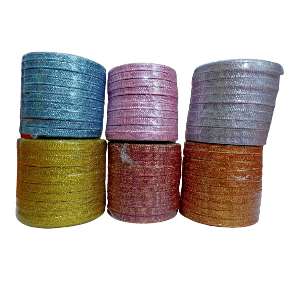 

Pita Gliter kecil Ukuran 1/4 inch / 0.635 cm Per Roll