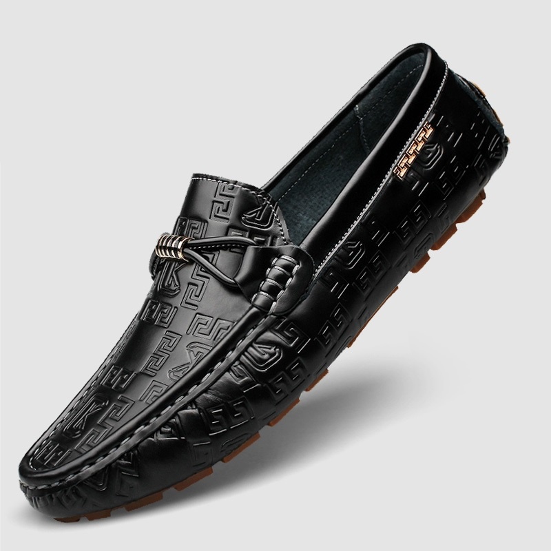 COD Import Kulit Sapi Asli Modern Gaya Sepatu Pria Tassel Loafer Full Black Polos Sepatu Pantofel Santai Slip On Formal Kerja Kantor 137