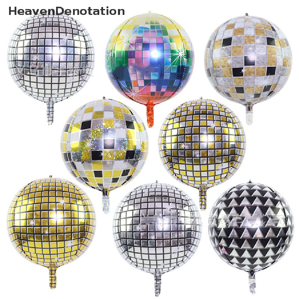 [HeavenDenotation] 2pcs/set Balon Bola Disko 22inch Ballon 80s Disco Dance Party Decor Balloon HDV