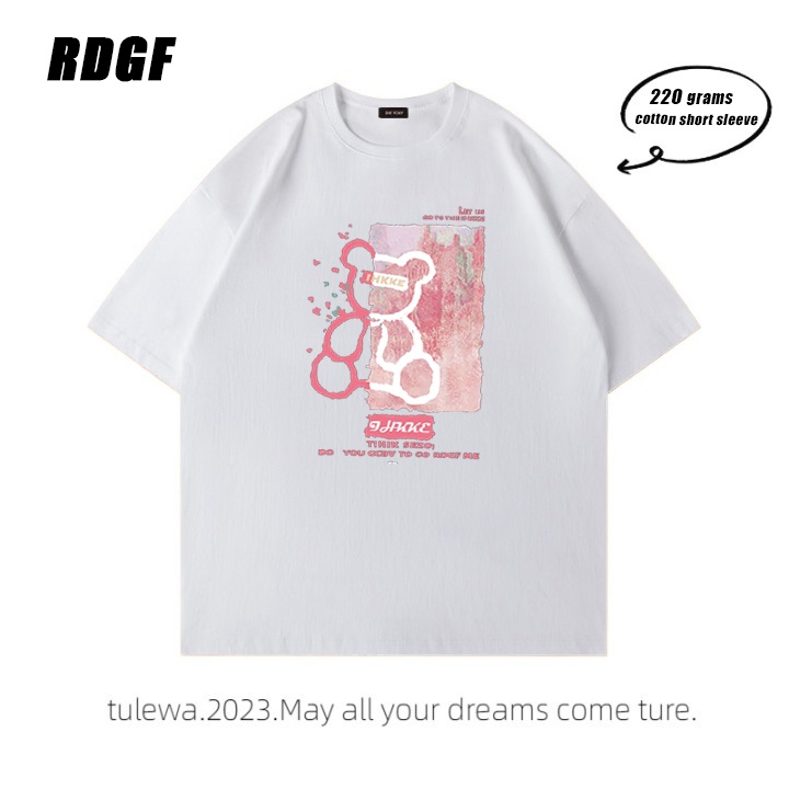 RDGF kaos murah  Sweater Oversize Pink Bear PRIA &amp; WANITA (UNISEX)