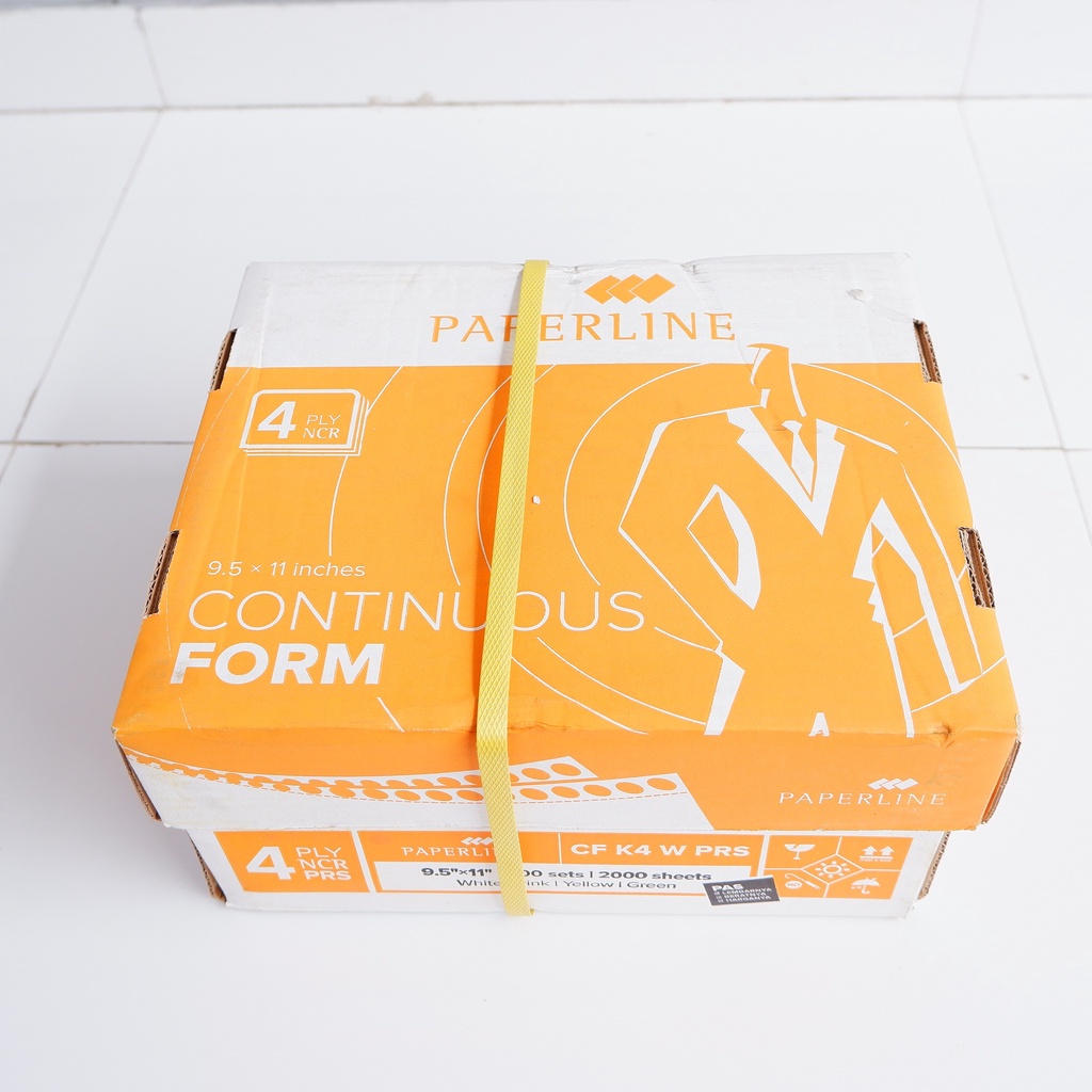 

Continuous Form CF K4 W PRS Paperline 4 Ply 9,5x11 Inches Belah Tengah - 1 Box Isi 500 Set