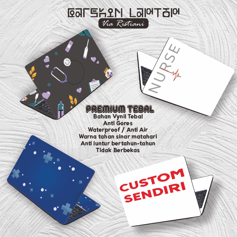 Garskin Laptop Anti Gores Doktor Perawat Science Best Job  Premium Full set 10 12 13 14 15 inch  Universal Untuk Semua Merk Laptop