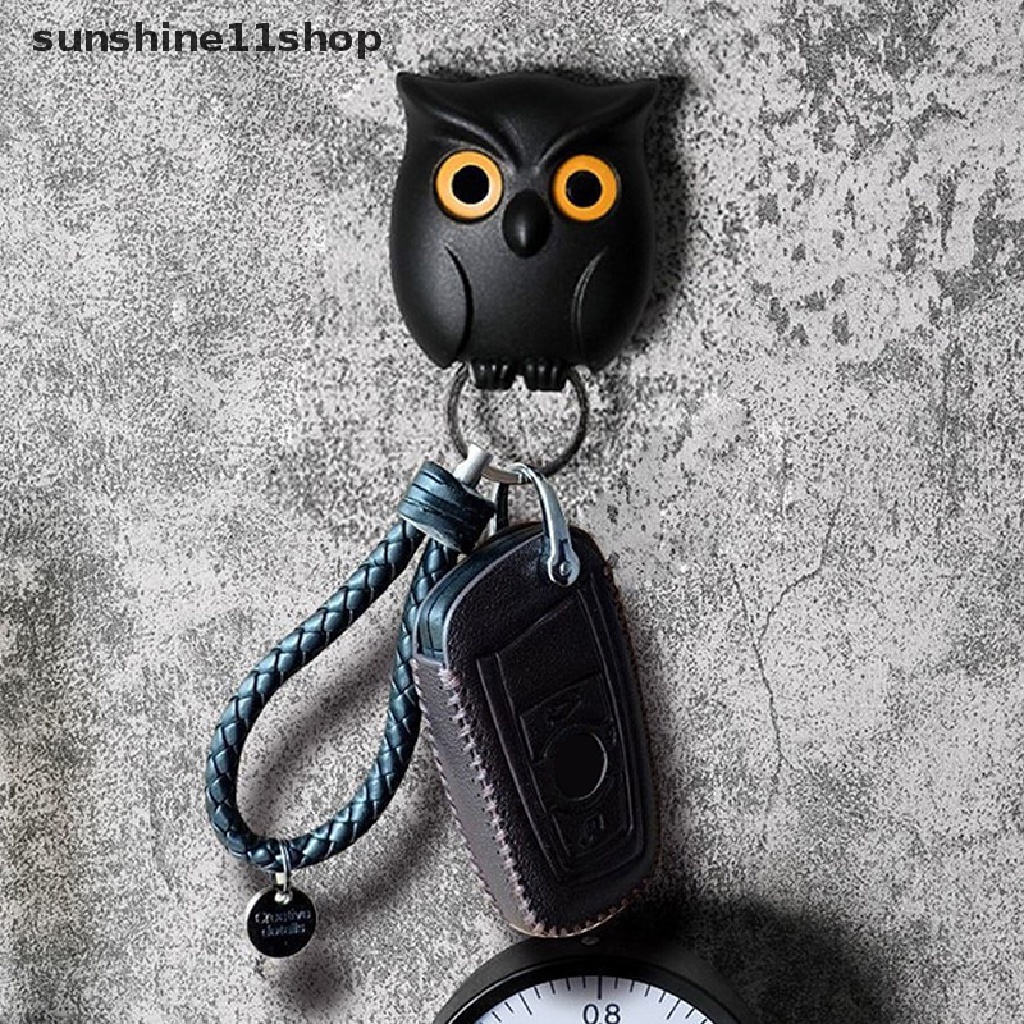 Sho Gantungan Dinding Gantungan Kunci Inovatif Key Hook Door Hanger Organizer Night Owl Magnetic Storage Rack Holder Home N