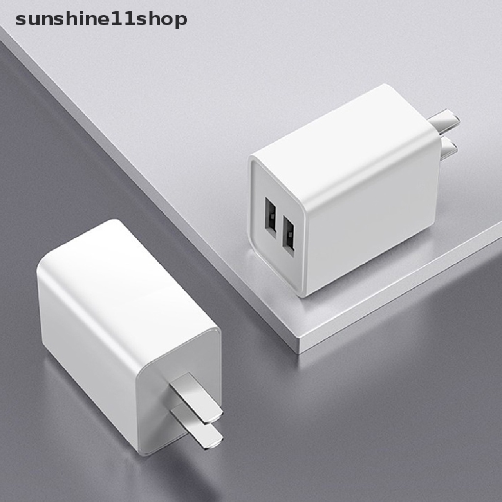 Sho Universal Travel 5V 2A Dual USB AC Dinding Rumah Charger Power Adapter US/EU Plug N