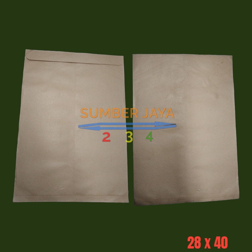 AMPLOP COKLAT BIASA TEBAL UKURAN 28 x 40