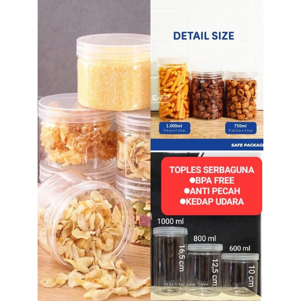 TOPLES KEDAP UDARA BPA FREE Toples Besar Lebaran Idul Fitri | lodong snack jajan cookies roti kering