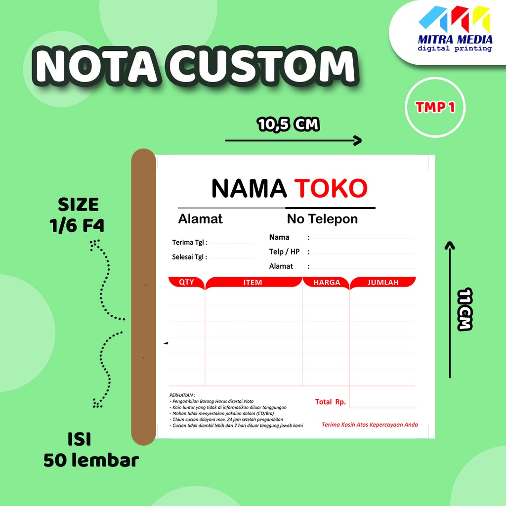

CETAK NOTA CUSTOM
