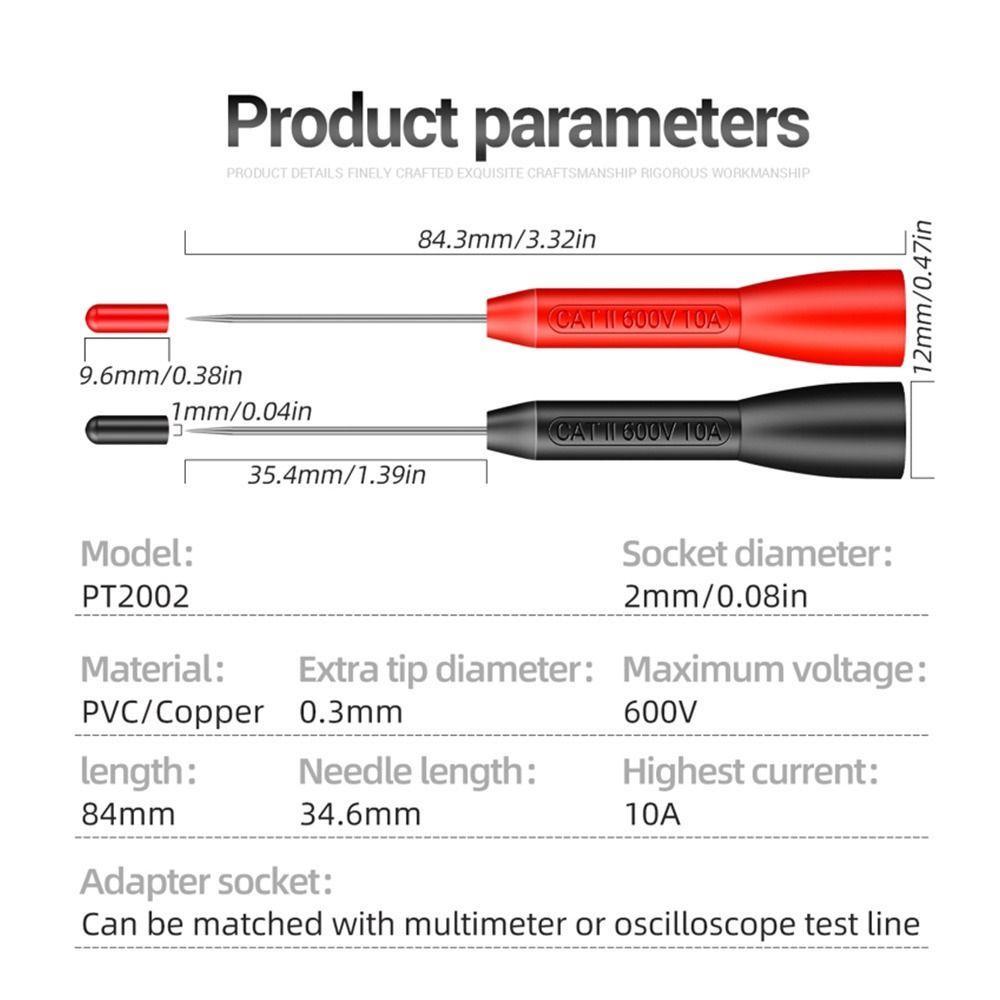 LANFY Multimeter Probe Portable Tester Tip Pen Dilepas Aksesoris Alat Ukur Insulated Test Probe