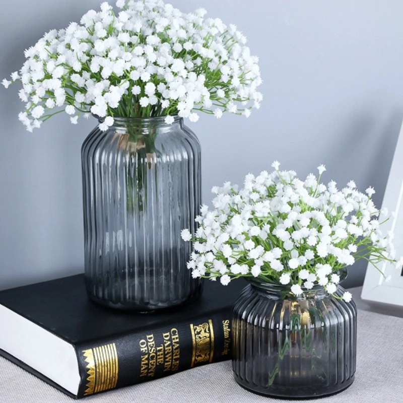 Hot Sale/[Unggulan] 1PC Putih Pink Biru Baby's Breath Sutra Plastik Gypsophila Artificial Flower Wedding Arrangement DIY Karangan Bunga Dekorasi Rumah