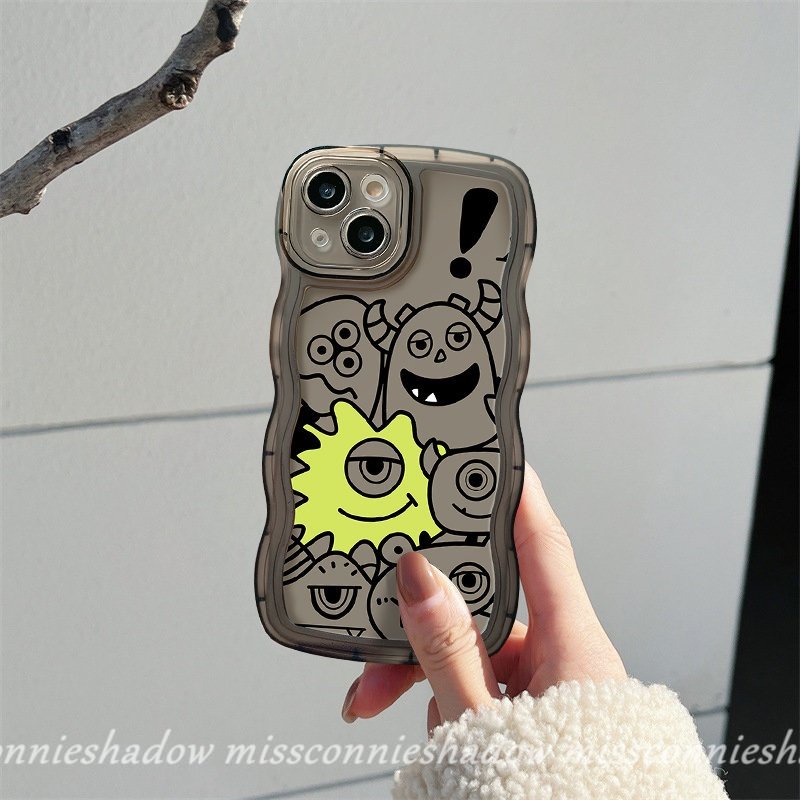 Casing Monster Kecil Lucu Untuk Samsung A13 A04s A12 A32 A04 A50s A50 A21s A23 A52 A04E A33 A03s A31 A53 A11 A30s A22 A52s A51 A02s M32 A20 Kartun Wavy Edge Soft Case