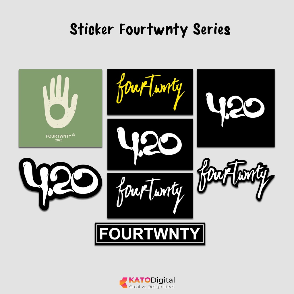 Stiker Band Indie Indonesia Fourtwnty Sticker Vinyl Logo 4.20 Four Twenty Gitar Helm Motor Laptop