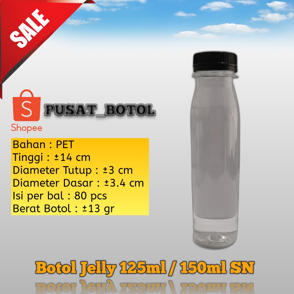 Botol jelly 125 ml / botol plastik 125 ml