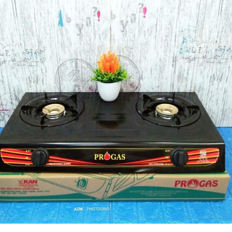 ➣ Kompor Teflon / Kompor 2 tungku PROGAS bukan RINNAI QUANTUM ⅍