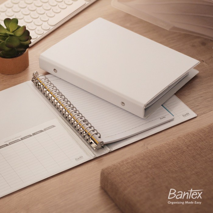 

Terlaris Bantex Binder Note A5 20 Ring Besi Loose Leaf Multiring Binder White