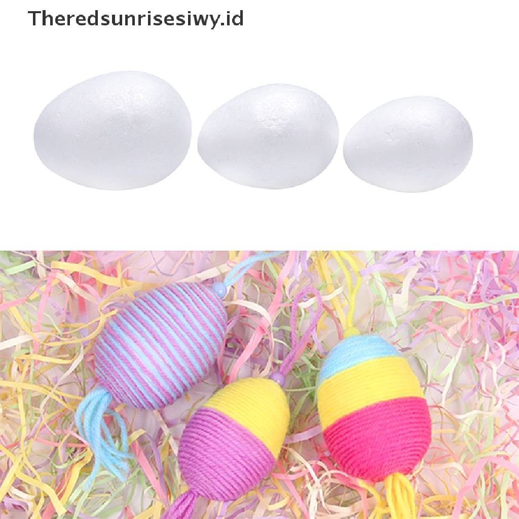 # Baju Lebaran # 10pcs Telur Paskah Styrofoam Bola Busa Handmade DIY Craft Dekorasi Pesta~