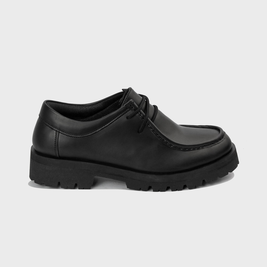 OC002 | Sepatu Kerja Hitam Tali Sneakers Premium Pria Casual Kerja Formal Kantor Original Laki | FORIND Terraforma