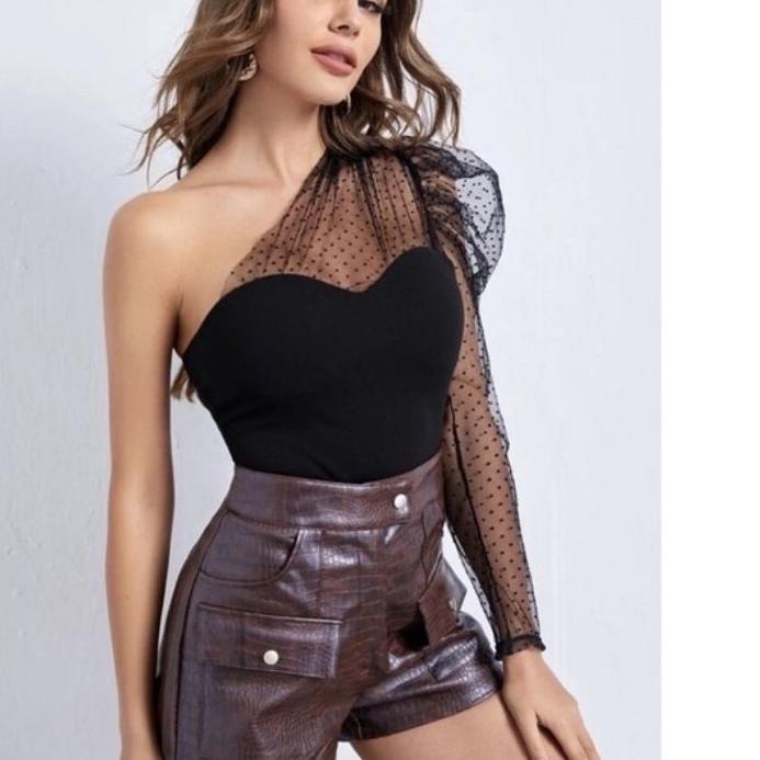 ♗ SUKMA-Falisha Atasan  One Shoulder Tile Dot ✤