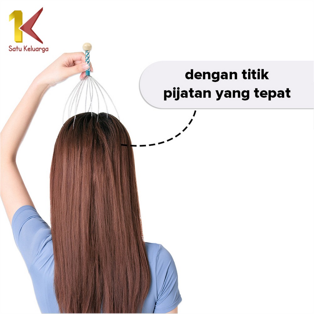 Satu Keluarga Peralat Pijat Kepala Terapi Kesehatan C636 Terapi Refleksi Kepala Massage Kesehatan Anti Sakit Kepala Pusing Portable-1
