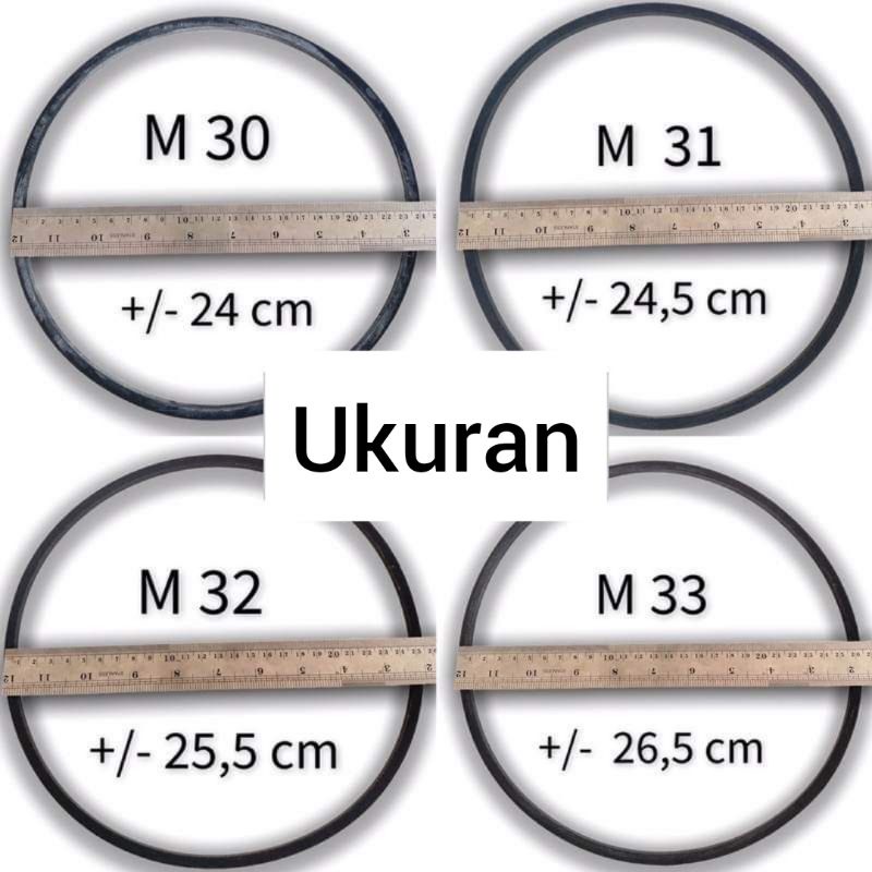 KARET VANBELT / V BELT UNTUK MESIN CUCI LENGKAP SEMUA UKURAN M 18 - 34