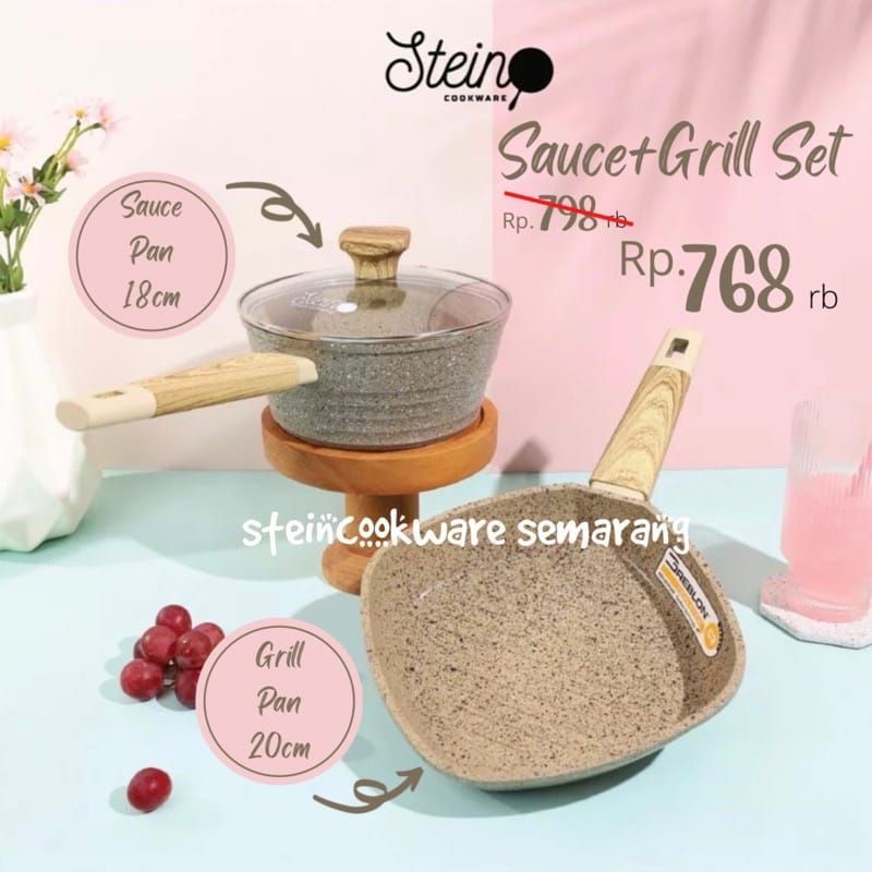 Stein Cookware Sauce Pan + Grill Pan Set