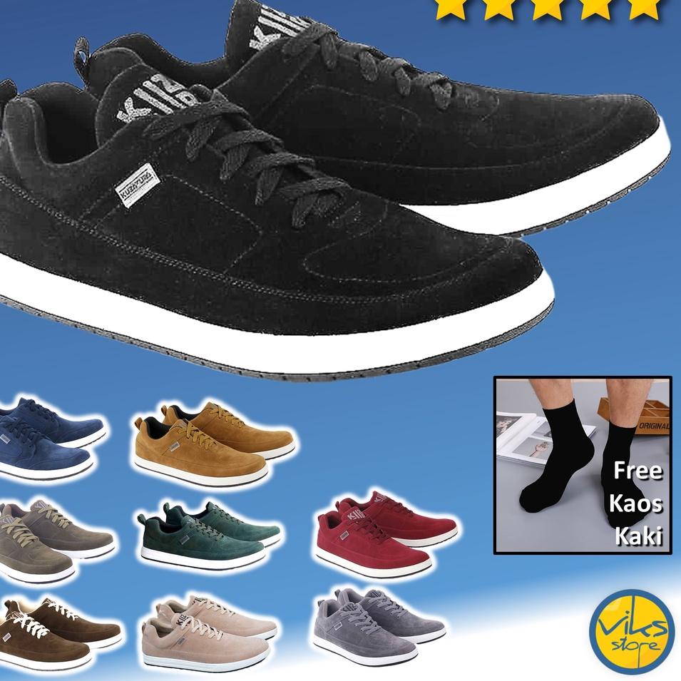 ✹ Sepatu Sneakers Pria Cowok Tali Style Casual Distro Kuzatura Original Bahan Suede Lokal Premium El