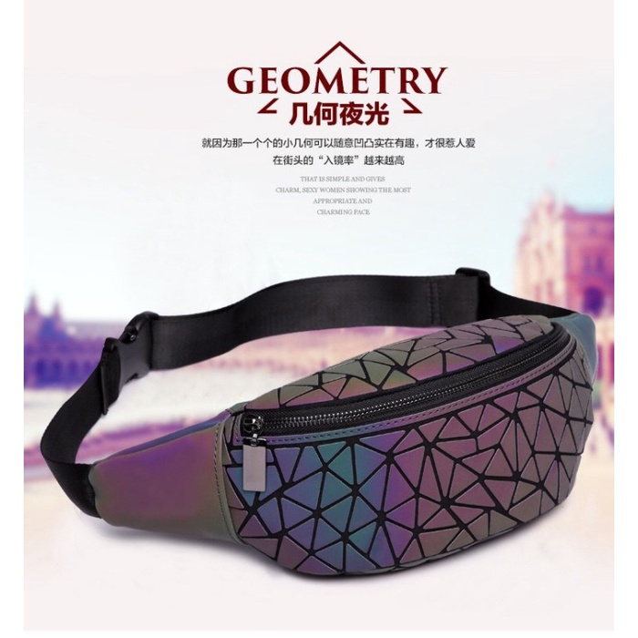 Tas Selempang Pria Wanita Sling Bag Tas Bahu Cowok Geometri Import Selempang Olahraga