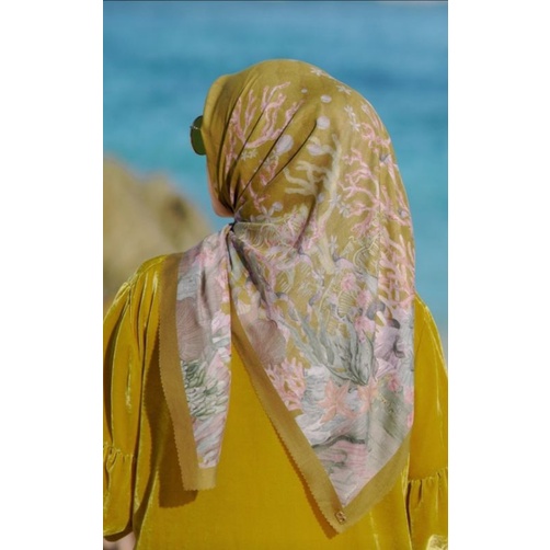 Buttonscarves mermaid mustard preloved