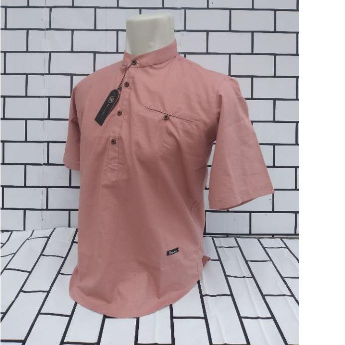 Terkini BEST KEMEJA KOKO PRIA LENGAN PENDEK WARNA DUSTY PINK - KEMKO HIJAU LEMON - HANZAIN ✤johღ