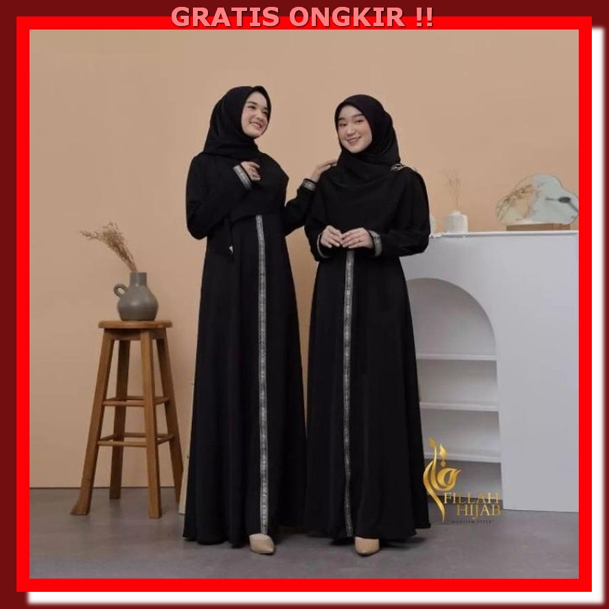 Gamis Terbaru 2023 Lebaran Wanita Baju Murah Fashion Muslim Jumbo Keki Others Gamis Hitam Gamis Mo