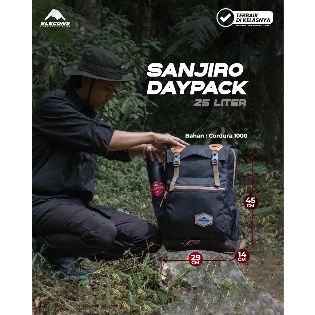 Blecons Tas Ransel Sanjiro 25L Backpack - Grey