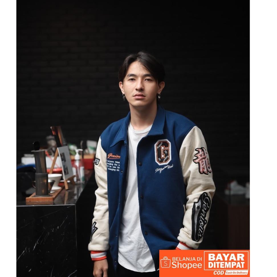 PALING DIMINATI Varsity Jacket - Jaket Baseball Varsity Original Salvio Hexia - Jaket Varsity Cowok 