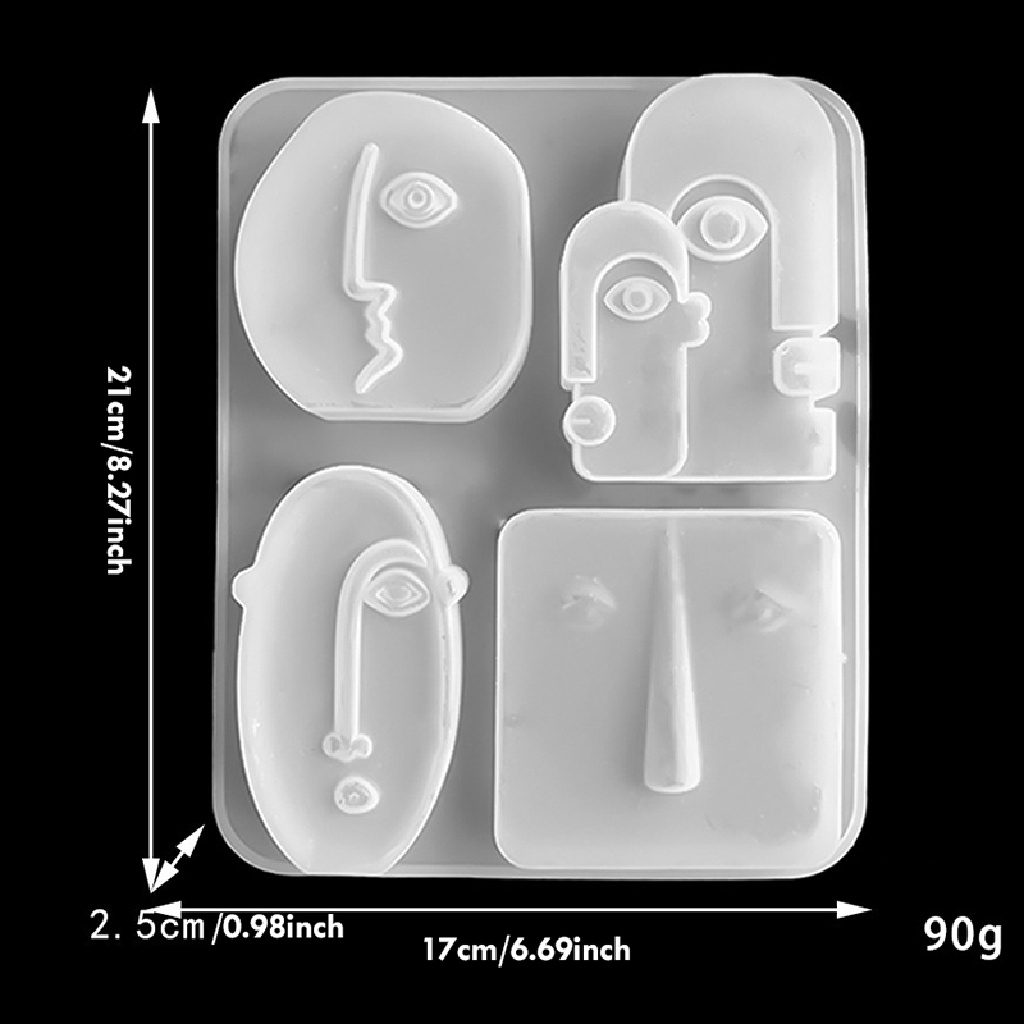 Sho Nordic Desain Cetakan Silikon Buatan Tangan Abstrak Wajah Manusia Plester Epoxy Resin Aromath Sabun Cetakan Dekorasi Rumah Craft Hadiah N