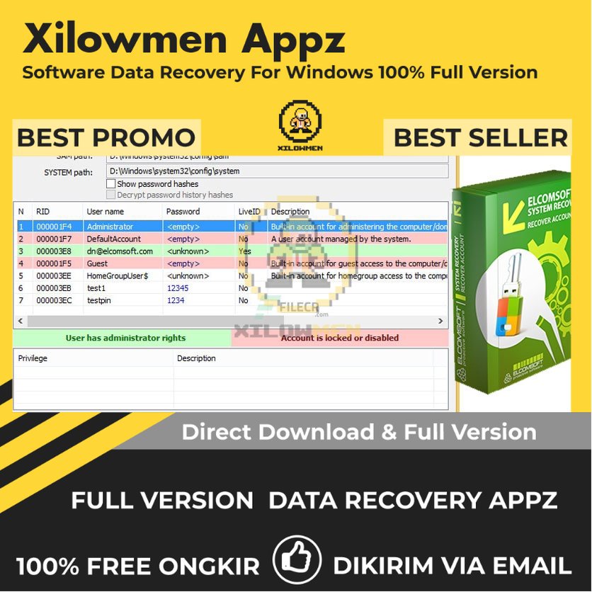 [Full Version] Elcomsoft System Recovery Professional Edition Pro Lifetime Data Recovery WIN OS