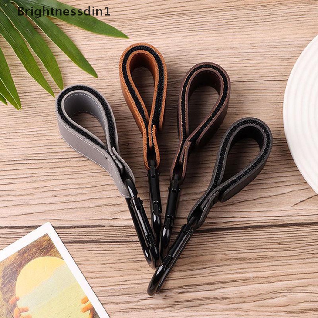 [Brightnessdin1] 1pcs pu Leather Baby Bag Stroller Hook Rotate 360derajat Rotatable Multi-Fungsi Stroller 2in1 Metal Hook Stand Accessorie Boutique