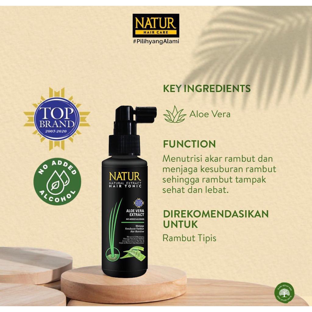 Natur Hair Tonic aloevera ginseng 90ml