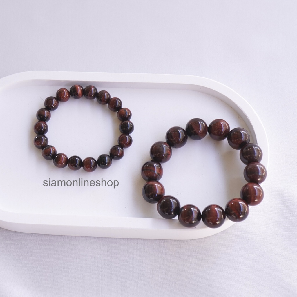 Gelang Batu Red Tiger Eye 12mm