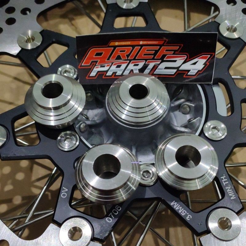 bos tromol KLX pnp ninja bosing kanan kiri tromol KLX pnp ninja as 12 &15 stainless