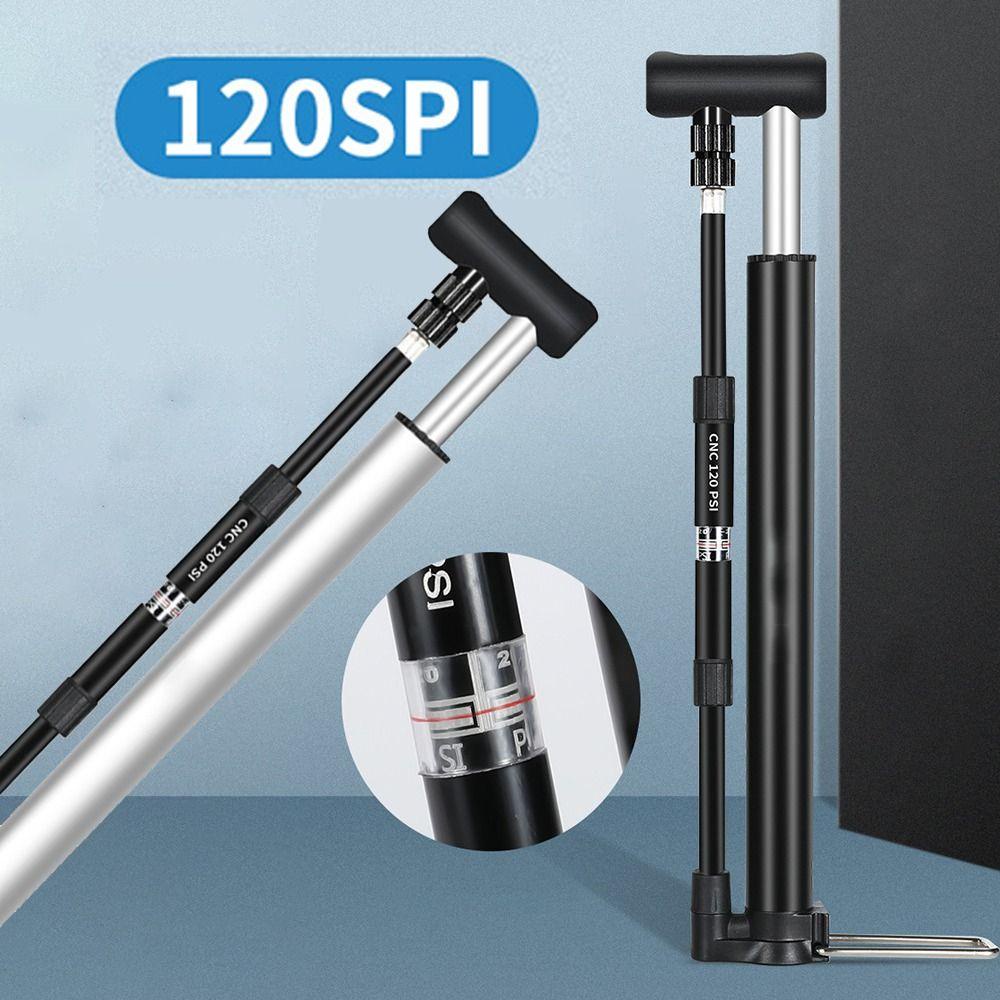 Populer 120PSI Sepeda Bola Pompa Sepeda Gunung Sepeda Pompa Jalan Amerika Perancis Katup Sepeda Lantai Pompa
