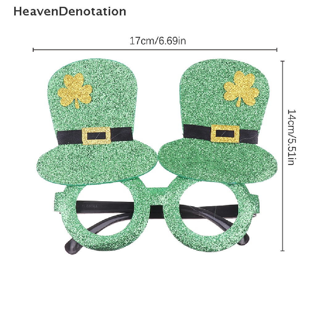 [Pecahan Surga] St. Kacamata Dekorasi Patrick's Day Glasses Properti Foto Perlengkapan Pesta Happy HDV
