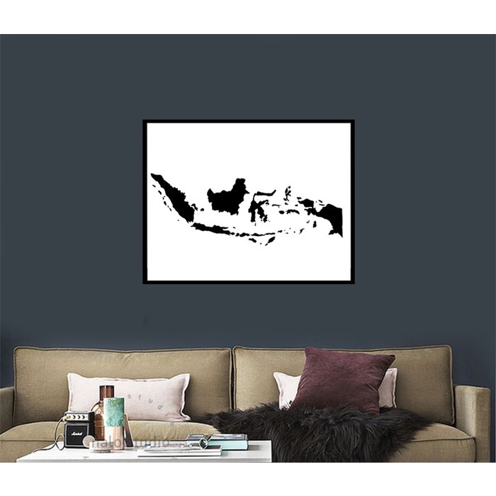 Lukisan dinding kanvas peta indonesia modern simple lukisan dinding kanvas minimalis modern dekorasi
