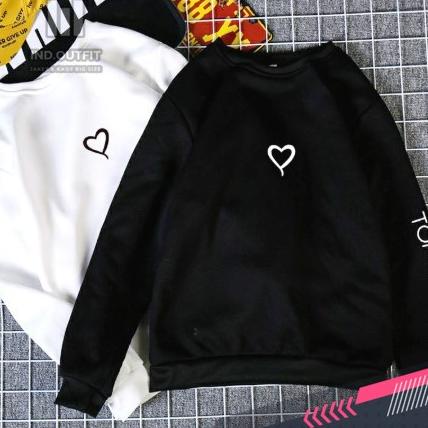 HARGA BERSAHABAT IvannaCollection Sweater Basic Oversize Outerwear Jumbo Pria Wanita Switer Crewneck