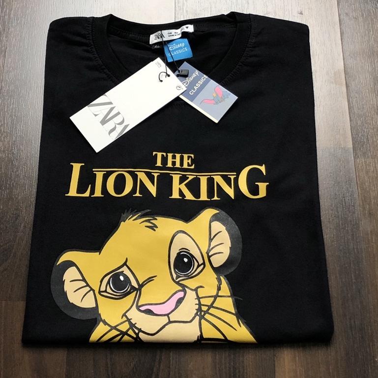 LANGSUNG ORDER Kaos ZARA - The Lion King Hitam Fulltag + Label