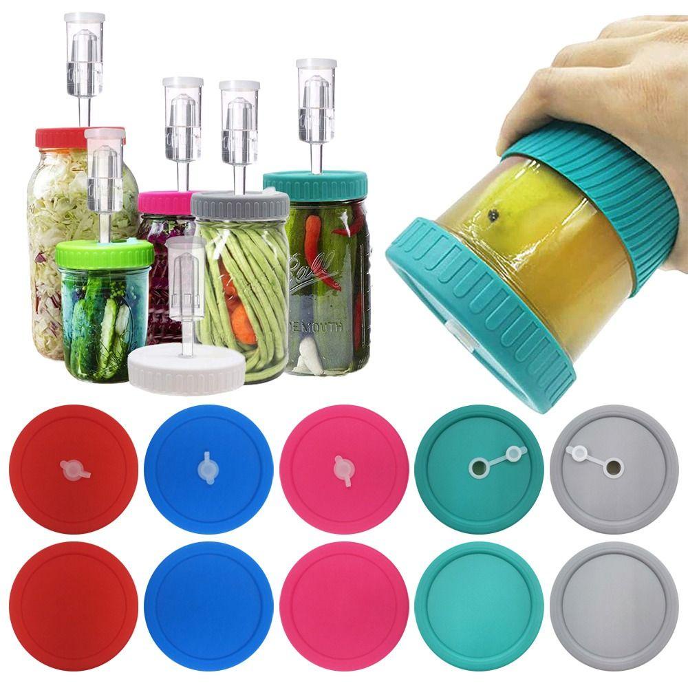 Suyo 3pcs 86mm Mason Jar Lid Alat Dapur Plastik Bagus Seal Segel Penutup Botol
