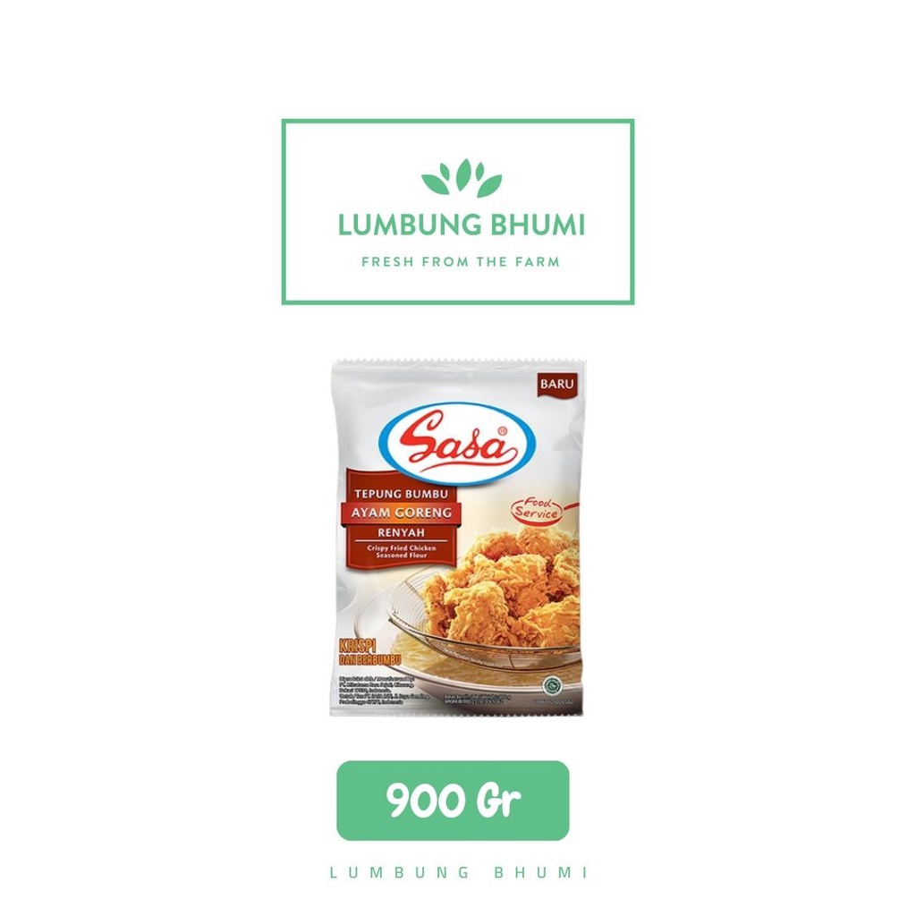 

SASA Tepung Bumbu Ayam Goreng Renyah 900 Gr 1 Pcs - Lumbung Bhumi