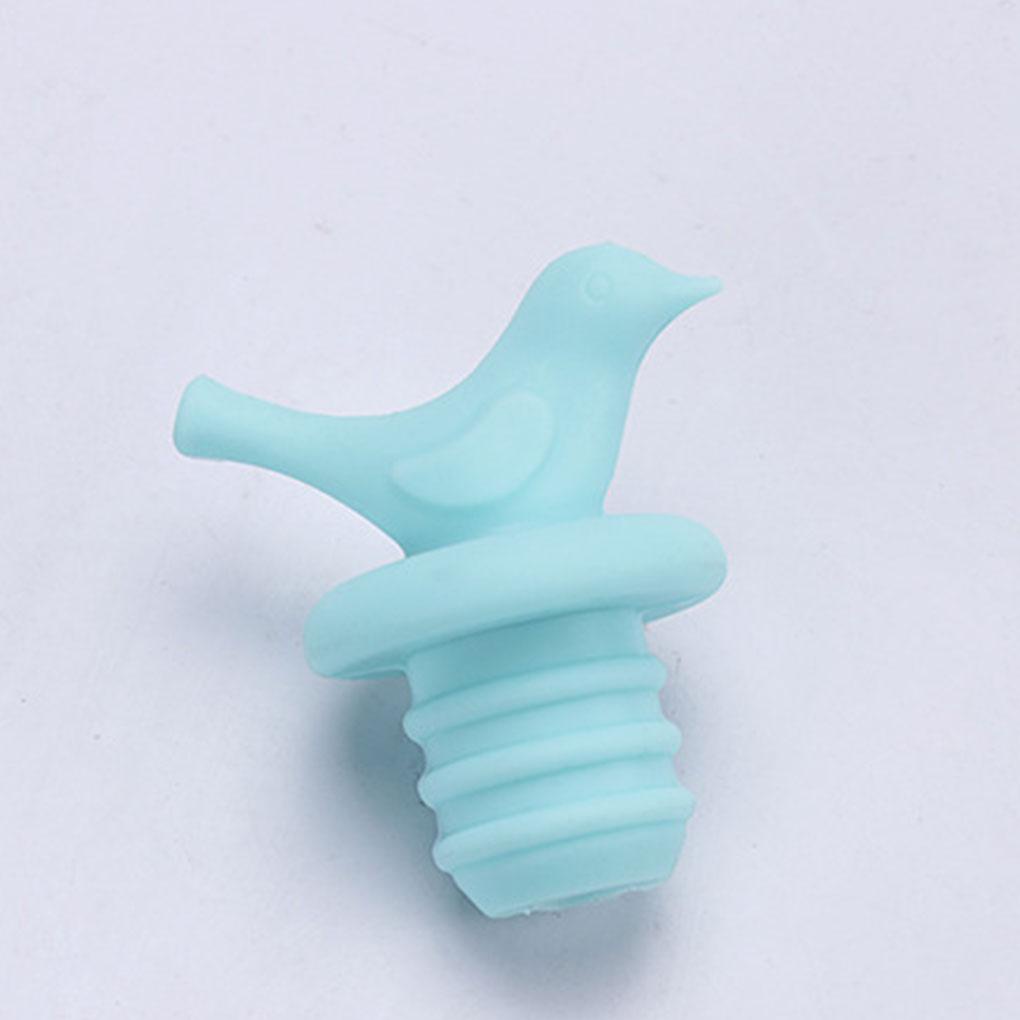 4pcs Stopper Anggur Gaya Burung Tahan Air Silikon Tutup Botol Wine Pourer Stoppers Penyegelan Yang Bagus Tahan Tarik Kuat
