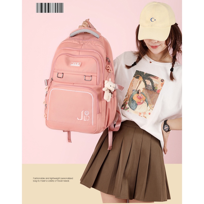 Rayhana - Tas Ransel Sekolah Hangout Korean Style Kekinian Tas Gendong Wanita Terlucu