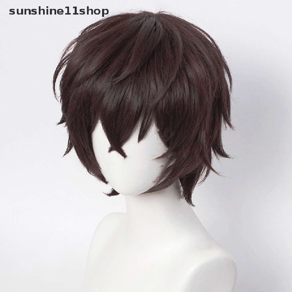 Sho Anime Bungo Stray Dogs Dazai Osamu Cosplay Wig Rambut Palsu Sintetis Tahan Panas N