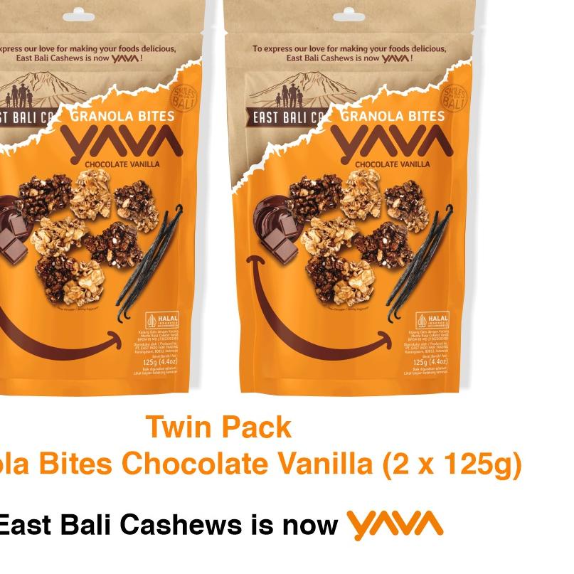 

★ YAVA Twin Pack Granola Bites Chocolate Vanilla (2 x 125g) ◌