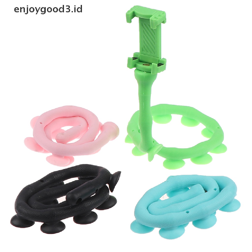 [Rready Stock] Cute Caterpillar Lazy Mobile Phone Holder Cacing Fleksibel Telepon Suction Cup Stand (ID)