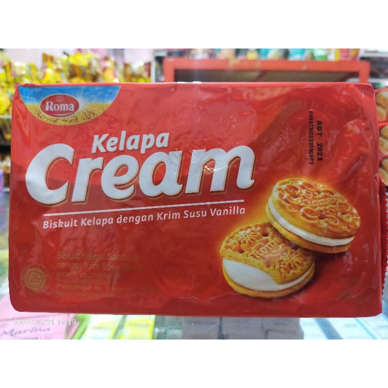 biskuit roma kelapa cream 180gr